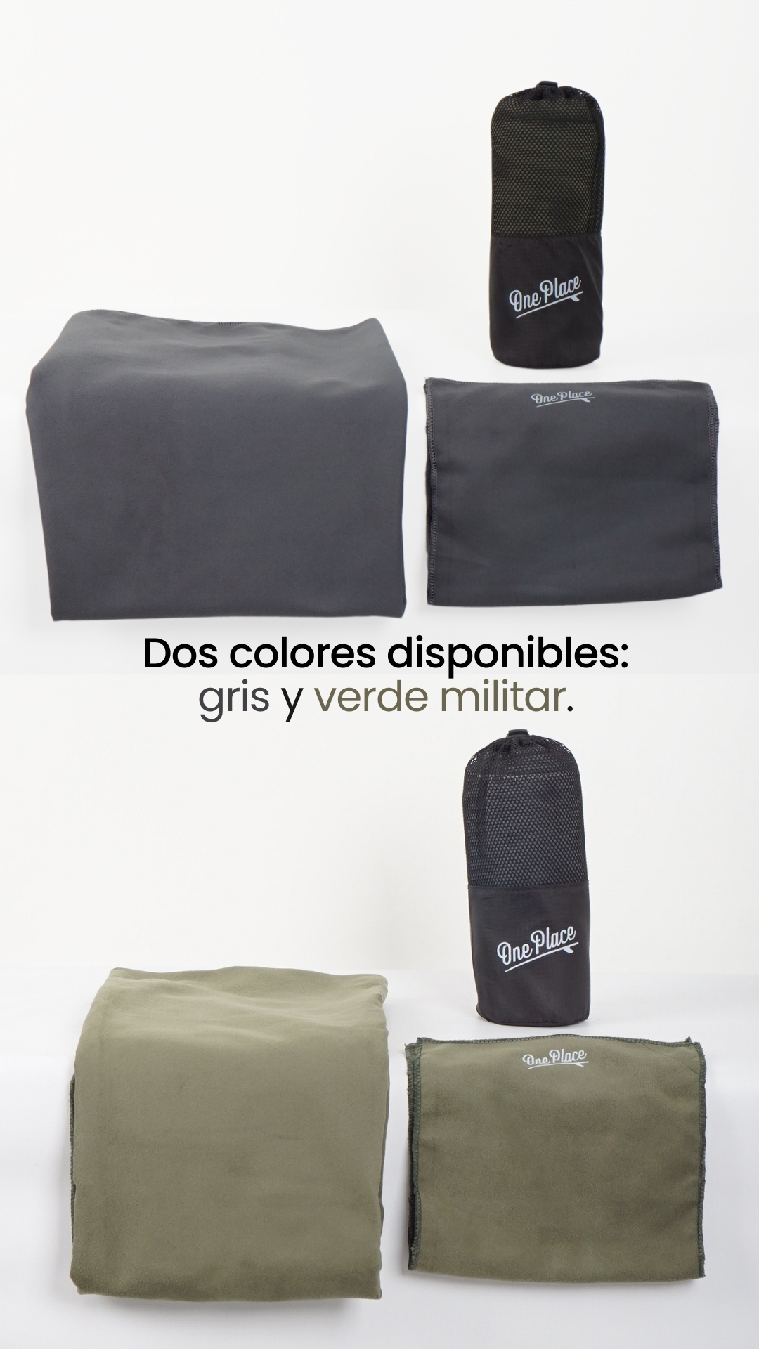 Dos colores disponibles: gris y verde militar.